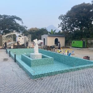 Custom-designed pool with statue builders in Coimbatore